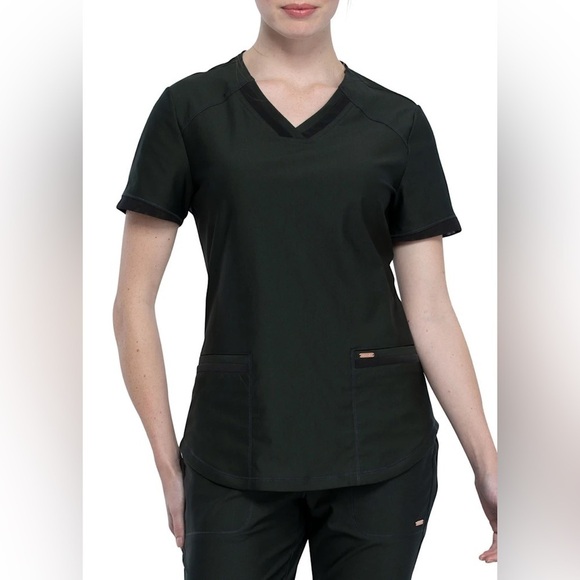 Cherokee Other - Cherokee FORM Scrub Set Women’s Top CK840 Pants CK095 Black Medium